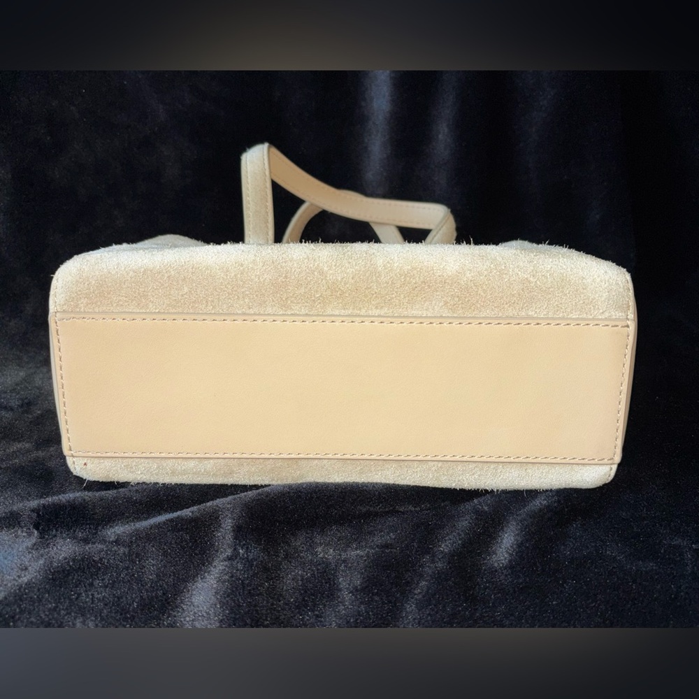 J.Crew Small Berkeley Top Handle Suede and Leather Bag Light Khaki CH242 - Picture 8 of 16